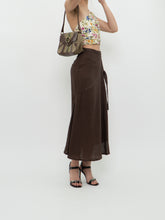 Load image into Gallery viewer, Vintage x Made in Turkey x Brown Linen Midi Skirt (XS, S)