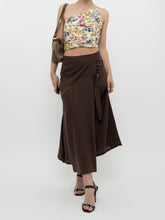 Load image into Gallery viewer, Vintage x Made in Turkey x Brown Linen Midi Skirt (XS, S)