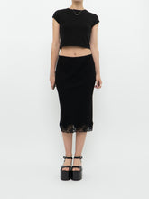 Load image into Gallery viewer, Vintage x Made in Canada x Black Lace Midi Skirt (S, M)