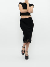 Load image into Gallery viewer, Vintage x Made in Canada x Black Lace Midi Skirt (S, M)