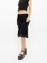 Load image into Gallery viewer, Vintage x Made in Canada x Black Lace Midi Skirt (S, M)