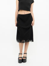 Load image into Gallery viewer, Vintage x Made in Canada x Black Lace Midi Skirt (S, M)