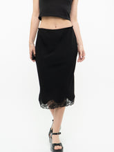 Load image into Gallery viewer, Vintage x Made in Canada x Black Lace Midi Skirt (S, M)