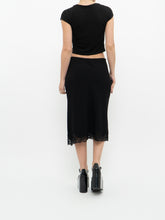 Load image into Gallery viewer, Vintage x Made in Canada x Black Lace Midi Skirt (S, M)