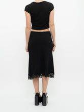 Load image into Gallery viewer, Vintage x Made in Canada x Black Lace Midi Skirt (S, M)