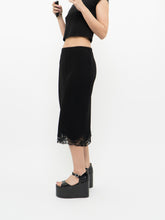 Load image into Gallery viewer, Vintage x Made in Canada x Black Lace Midi Skirt (S, M)