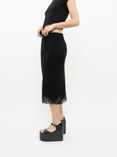 Load image into Gallery viewer, Vintage x Made in Canada x Black Lace Midi Skirt (S, M)