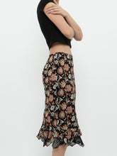 Load image into Gallery viewer, Vintage x Reversible Floral Chiffon Midi Skirt (XS, S)