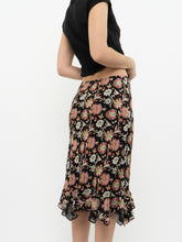 Load image into Gallery viewer, Vintage x Reversible Floral Chiffon Midi Skirt (XS, S)