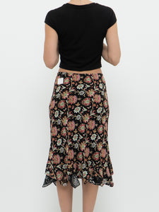 Vintage x Reversible Floral Chiffon Midi Skirt (XS, S)