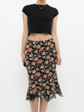 Load image into Gallery viewer, Vintage x Reversible Floral Chiffon Midi Skirt (XS, S)