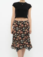 Load image into Gallery viewer, Vintage x Reversible Floral Chiffon Midi Skirt (XS, S)