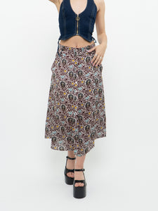 A.L.C. x Floral Button-up Silk Skirt (S, M)