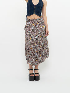 A.L.C. x Floral Button-up Silk Skirt (S, M)