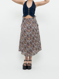 A.L.C. x Floral Button-up Silk Skirt (S, M)