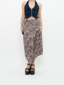 A.L.C. x Floral Button-up Silk Skirt (S, M)