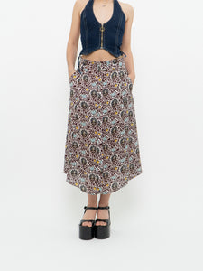 A.L.C. x Floral Button-up Silk Skirt (S, M)