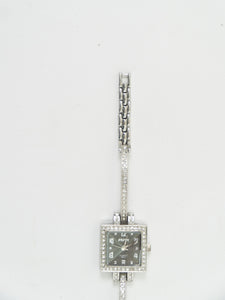 Vintage x Silver Square Rhinestone Watch