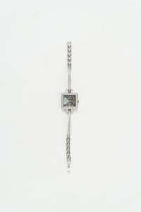 Vintage x Silver Square Rhinestone Watch