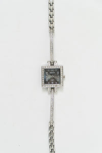 Vintage x Silver Square Rhinestone Watch