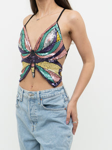 Modern x Colourful Sequin Butterfly Top (S-L)