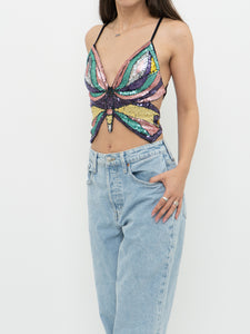 Modern x Colourful Sequin Butterfly Top (S-L)