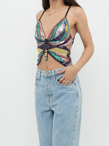 Modern x Colourful Sequin Butterfly Top (S-L)