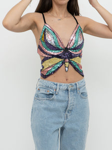 Modern x Colourful Sequin Butterfly Top (S-L)