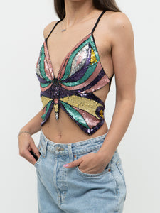 Modern x Colourful Sequin Butterfly Top (S-L)