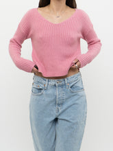 Load image into Gallery viewer, Modern x NOBO Cotton-Blend Pink Ribbed Knit Sweater (XS, S)