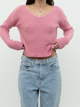 Load image into Gallery viewer, Modern x NOBO Cotton-Blend Pink Ribbed Knit Sweater (XS, S)