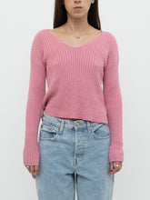 Load image into Gallery viewer, Modern x NOBO Cotton-Blend Pink Ribbed Knit Sweater (XS, S)