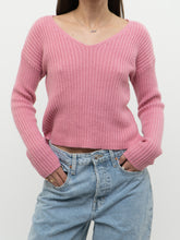 Load image into Gallery viewer, Modern x NOBO Cotton-Blend Pink Ribbed Knit Sweater (XS, S)