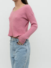 Load image into Gallery viewer, Modern x NOBO Cotton-Blend Pink Ribbed Knit Sweater (XS, S)