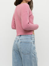 Load image into Gallery viewer, Modern x NOBO Cotton-Blend Pink Ribbed Knit Sweater (XS, S)