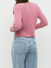 Load image into Gallery viewer, Modern x NOBO Cotton-Blend Pink Ribbed Knit Sweater (XS, S)