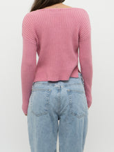 Load image into Gallery viewer, Modern x NOBO Cotton-Blend Pink Ribbed Knit Sweater (XS, S)