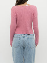 Load image into Gallery viewer, Modern x NOBO Cotton-Blend Pink Ribbed Knit Sweater (XS, S)