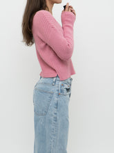 Load image into Gallery viewer, Modern x NOBO Cotton-Blend Pink Ribbed Knit Sweater (XS, S)