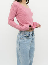 Load image into Gallery viewer, Modern x NOBO Cotton-Blend Pink Ribbed Knit Sweater (XS, S)