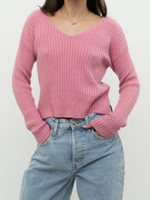 Load image into Gallery viewer, Modern x NOBO Cotton-Blend Pink Ribbed Knit Sweater (XS, S)