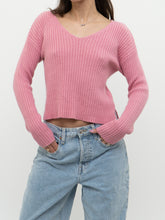 Load image into Gallery viewer, Modern x NOBO Cotton-Blend Pink Ribbed Knit Sweater (XS, S)