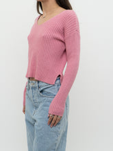 Load image into Gallery viewer, Modern x NOBO Cotton-Blend Pink Ribbed Knit Sweater (XS, S)