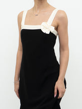 Load image into Gallery viewer, Vintage x NINE WEST Black, Cream Flower Midi Dress (S)