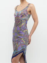 Load image into Gallery viewer, Vintage x LE CHATEAU Purple Paisley Satin Dress (XS, S)