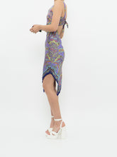 Load image into Gallery viewer, Vintage x LE CHATEAU Purple Paisley Satin Dress (XS, S)