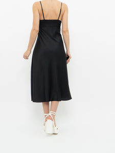 Modern x Black Satin Front-tie Top/Dress (S)