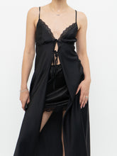 Load image into Gallery viewer, Modern x Black Satin Front-tie Top/Dress (S)