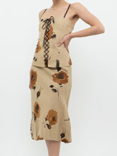 Load image into Gallery viewer, Vintage x Made in Canada x HOLT RENFREW Beige Floral Linen Set (S, M)