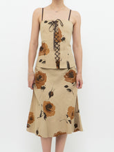 Load image into Gallery viewer, Vintage x Made in Canada x HOLT RENFREW Beige Floral Linen Set (S, M)